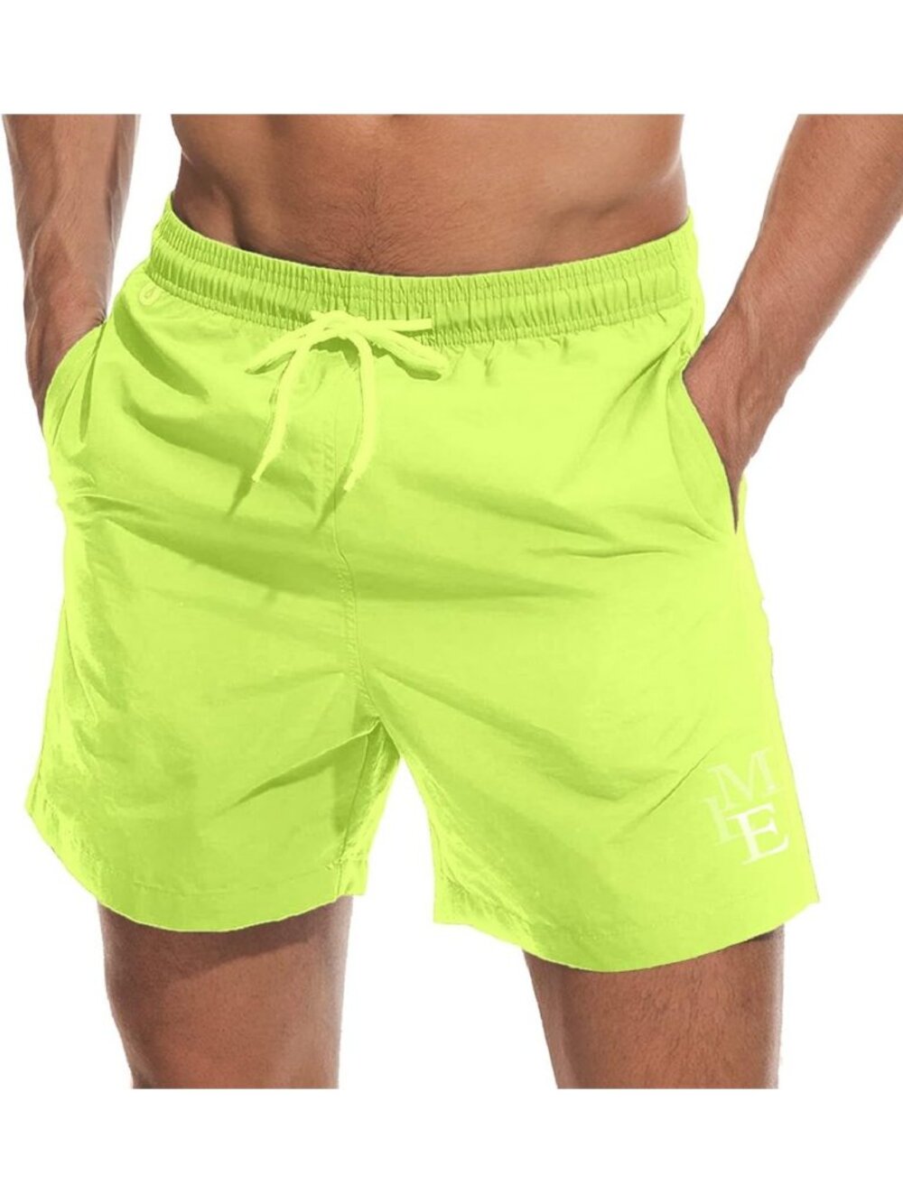 Quick Dry Men's Beach Shorts Swim Trunks with Mesh Lining & Side Pockets